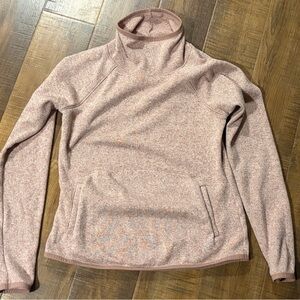 Marled Pink Funnel neck Sweatshirt
